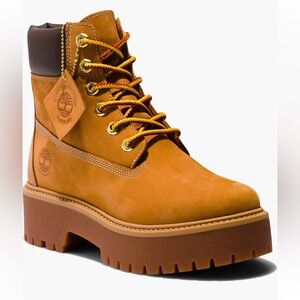 Timberland Stone Street 6 inch Waterproof Lace Up Leather Boots Women’s size 9M
